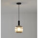 Canada 1 Light 8 inch Black and Antique Gold Pendant Ceiling Light